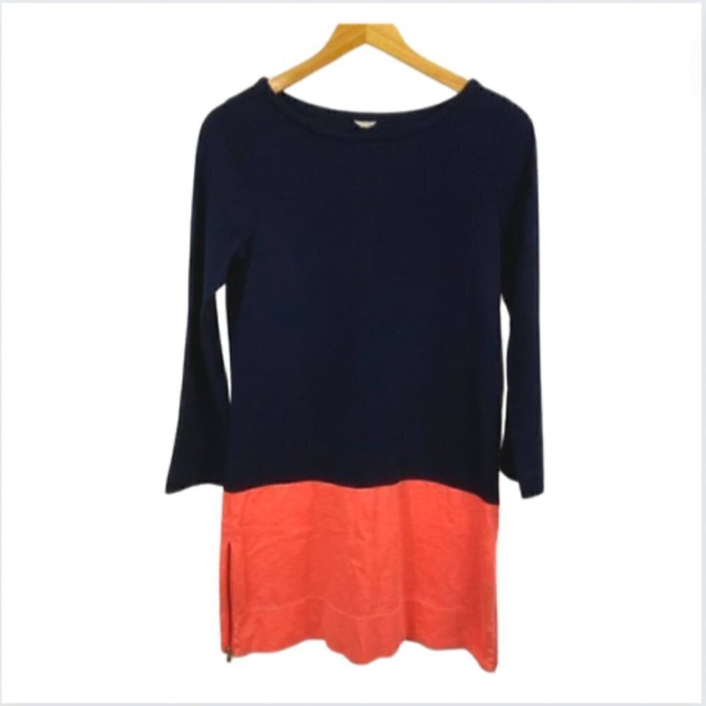 J.Crew Nautical Colorblock Drop Waist Preppy Nautical Shift Dress, XS